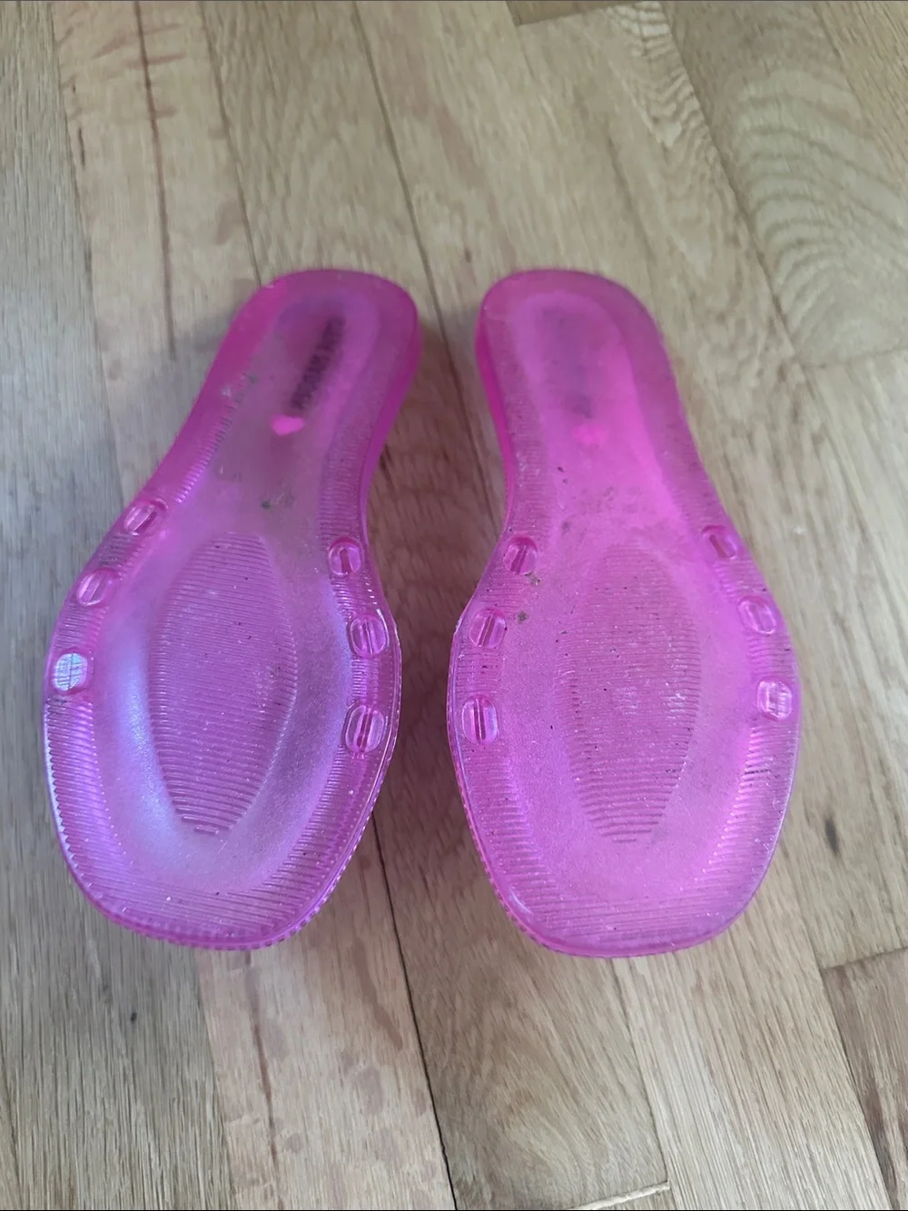 Steve Madden Hot Pink Crystal Slide Sandals
